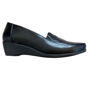 Kozi Black Wedge Heel Loafers - EU 41